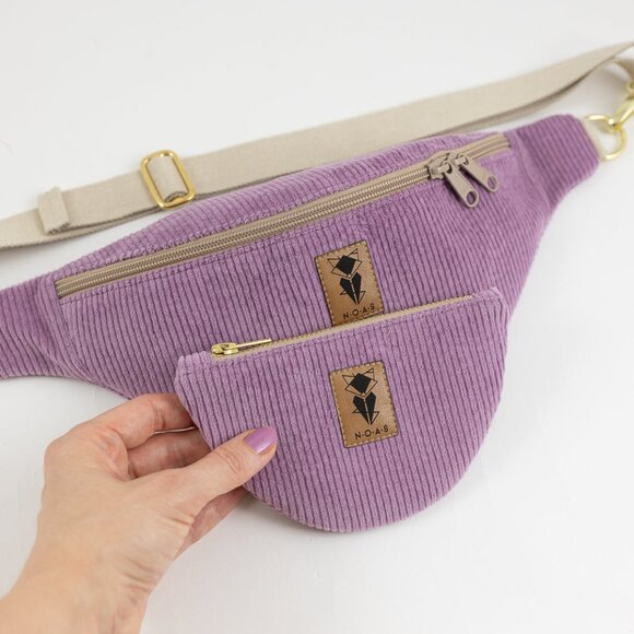N.O.A.S Handmade Lilac Hip Crossbody Bag Fanny Pack Medium - Picture 6 of 8